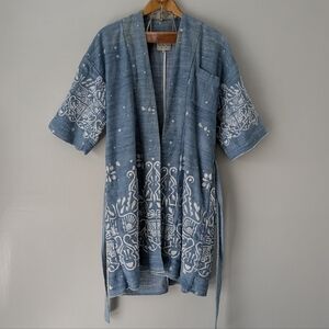 Sea New York Jacket Women's 0 Blue Sky Cardigan Embroidered Kimono Belt Cotton